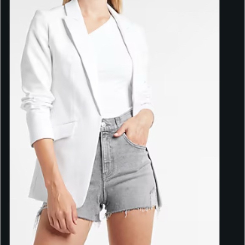 Express Boyfriend White Blazer size XL